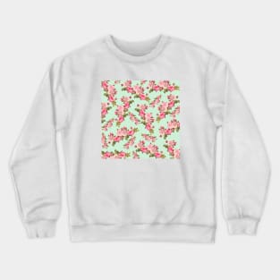 Vintage Rose Floral Pattern Crewneck Sweatshirt